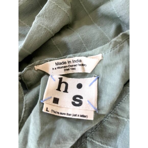 NWT HarperSage Harper Terra Jumpsuit Green Flutter Sleeve Tie Waist Size Large - Picture 12 of 14